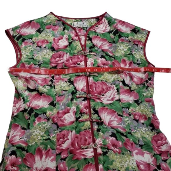 Rongping Floral Print Short Sleeve Top Size XL - Picture 6 of 7